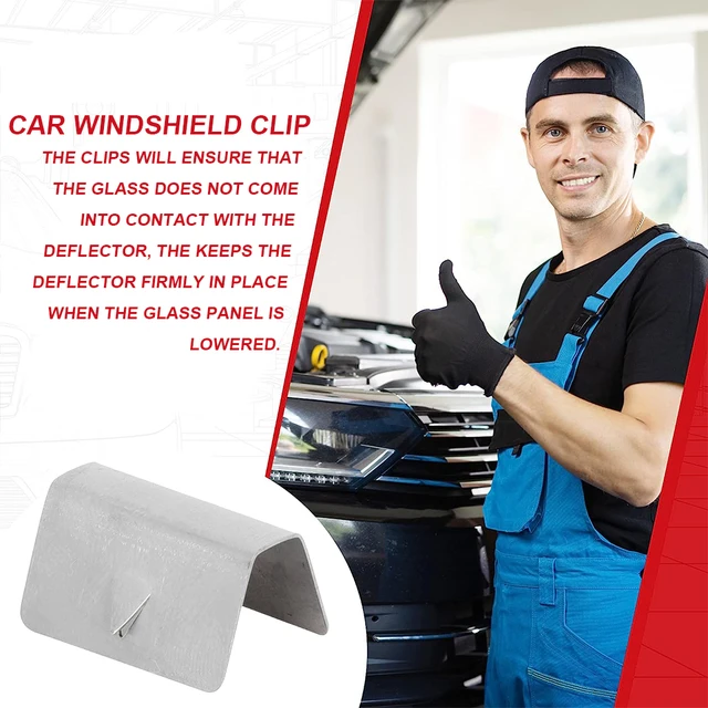 12 Clip Deflettore Vento In Acciaio Inossidabile Per Auto - Compatibili Con HEKO G3, Kit Di Fissaggio Parasole