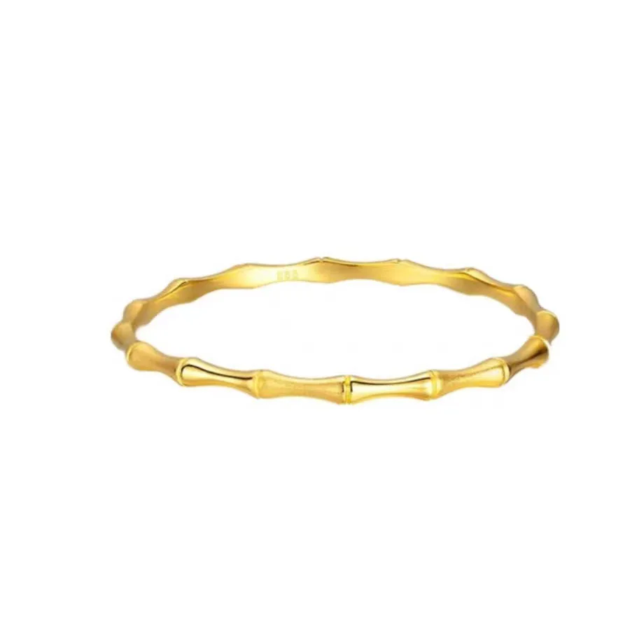 9999 real gold 24K yellow gold High-rise Bracelet Classic Bamboo for Peace Bamboo Bracelet 5