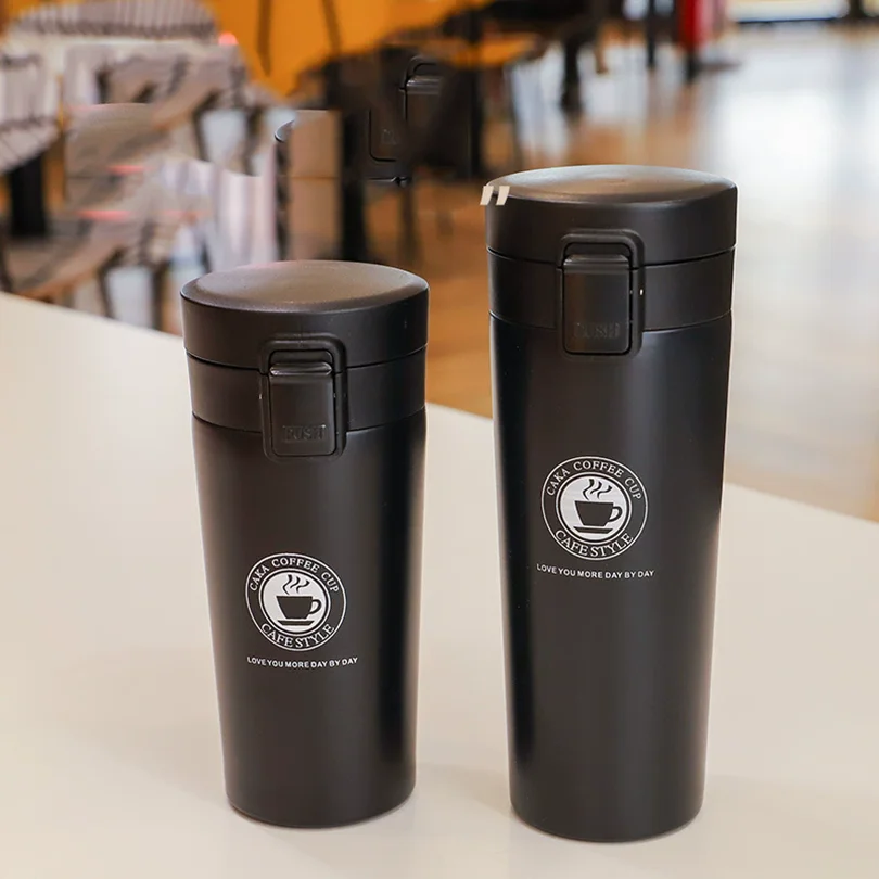 1PC 380ML/500ML Thermos Coffee Cup Tea Mug Portable Vacuum Flasks Travel Thermal Water Bottle Outdoor Sports Water Bottle