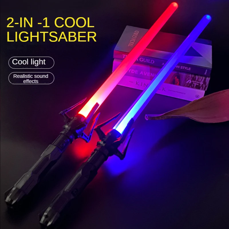 new 80/66cm Lightsaber Dueling RGB Laser Sword Toys Light Saber 7 Colors Kids Force FX FOC Blaster Toys Jedi Laser Sword Gift 2P 5