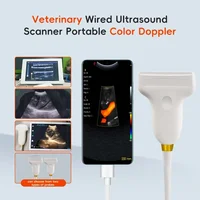 Veterinary Wired Ultrasound Scanner Portable Color Doppler 3.5/7.5Mhz Convex Probe for Andriod Phone with Type-c Port 1