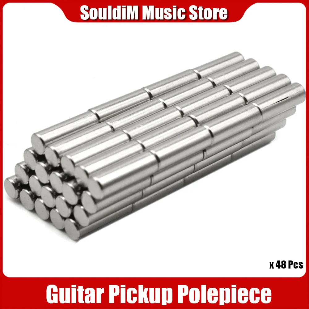 

48pcs Humbucker Magnetized Alnico 5 Electric Guitar Pickup Polepiece Slug Pole Slug /Pickup Magnet Slug Rods/ 15mm or 18mm