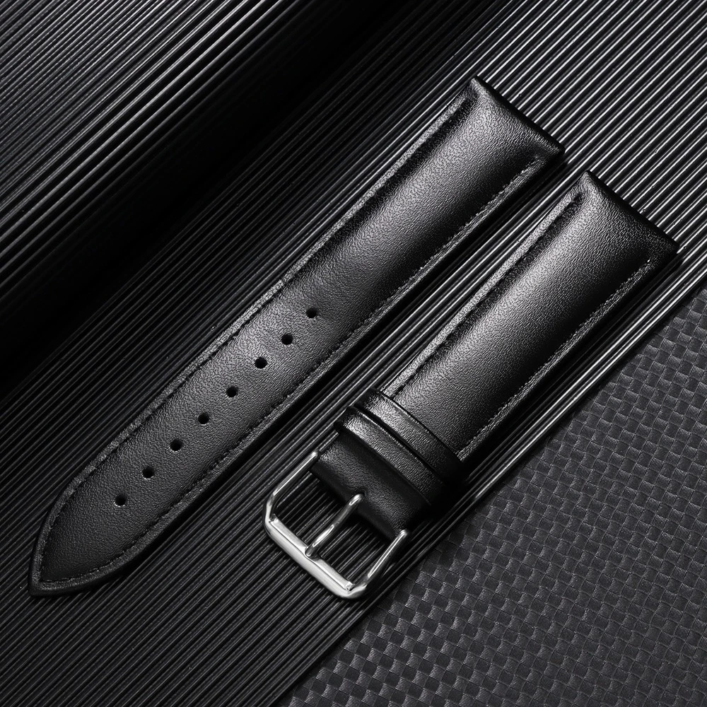 Premium Calfskin Leather Watchband - Soft Universal Replacement Strap