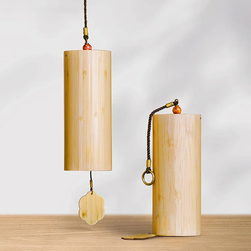 Hluru Windbell Bamboo Wind Chime 8 Tone Rods Windchimes Zen Meditation Craft Home Garden Patio Hanging Ornaments C G Am Dm Chord outdoor wind chimes,wind bell pendant