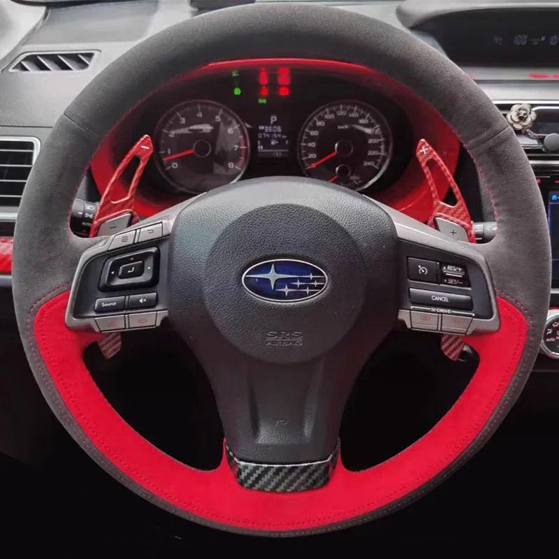 

Hand Stitched non-slip Suede Steering Wheel Cover For Subaru Forester 2013-2015 Legacy Outback 2013-2014 XV 2013 car Interior