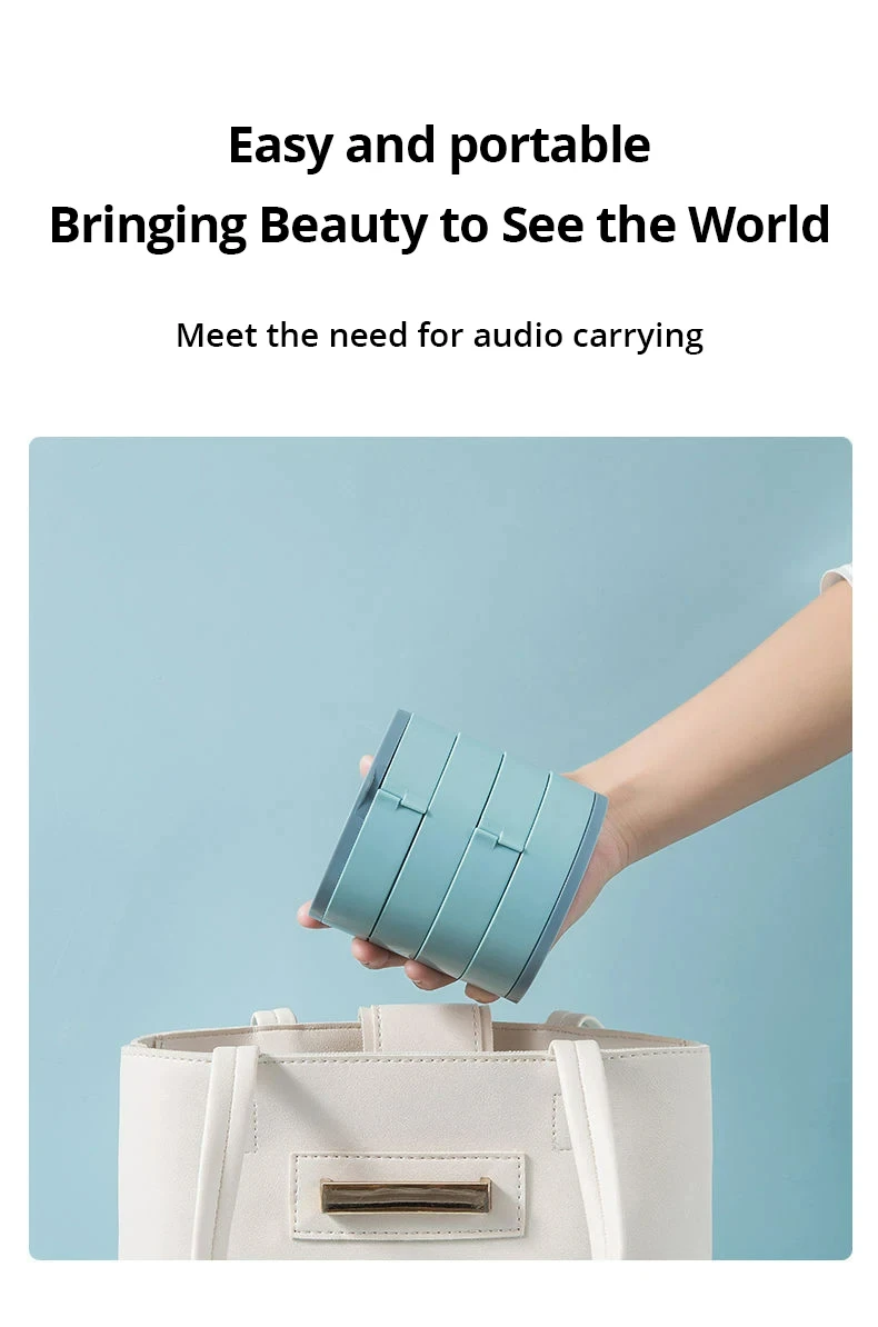 Description Picture 6 of item1pc Blue/Pink Jewelry Stand Holder Display Tray Jewelry Storage Box Multilayer Rotating Plastic Stand Earring Ring Box Cosmetics