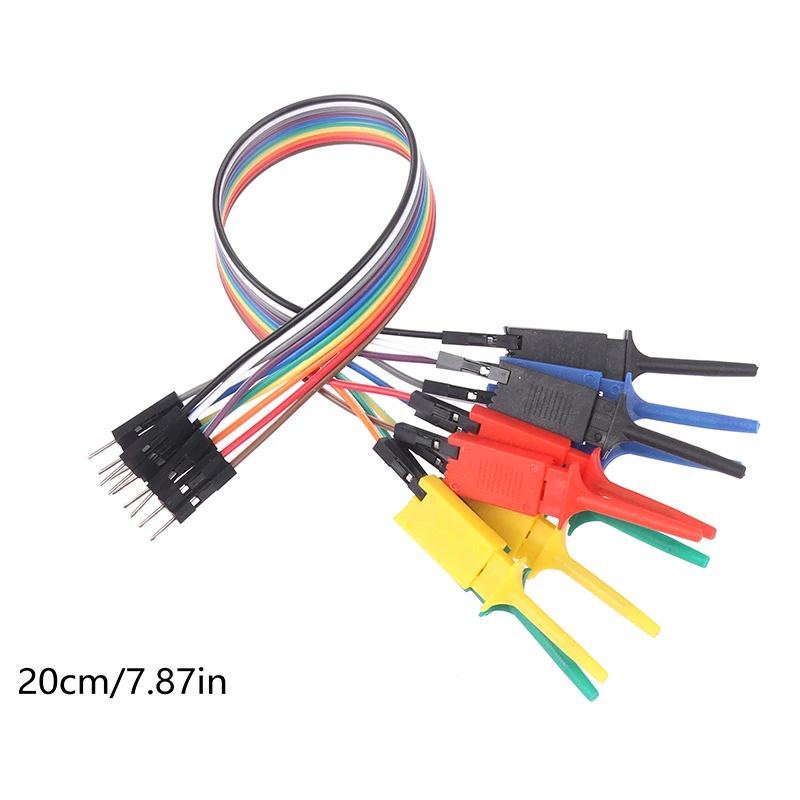 High-Power 20CM Logic Analyzer Test Hook, Probe Test Clamp Kit for Efficient Chips Pins Connection and Testing.