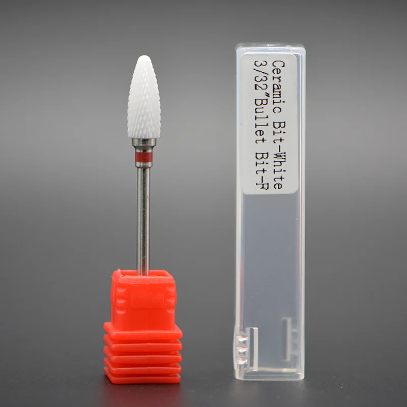 MAOHANG Bullet ceramic milling cutter burrs nail drill bits for electric drill manicure machine device remove gel varnish tools 5