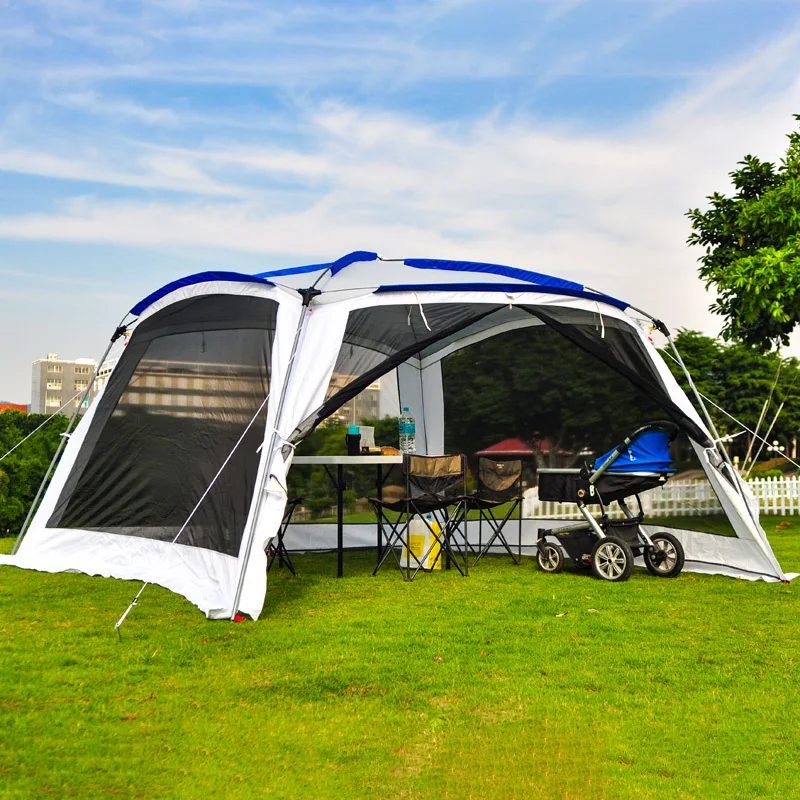 Dome Canopy Large Tent Outdoor Extra Large Camping Awning Outdoor Sun Protection Hiking Rainproof Pavilion Anti-Mosquito