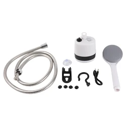 Compact Rechargeable Portable Outdoor Shower System (Black)