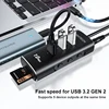 RSHTECH USB C Hub 10Gbps Data Transfer with SD/TF Card Readers Aluminum Multiport Adapter USB Spliter for Laptop Accessories 2