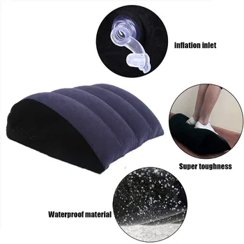 Adult Inflatable Sex Pillow Multiple Position Sexual Furniture Flocking Sofa Pillow Love Swing Cushion Couple Erotic Game Toy 5