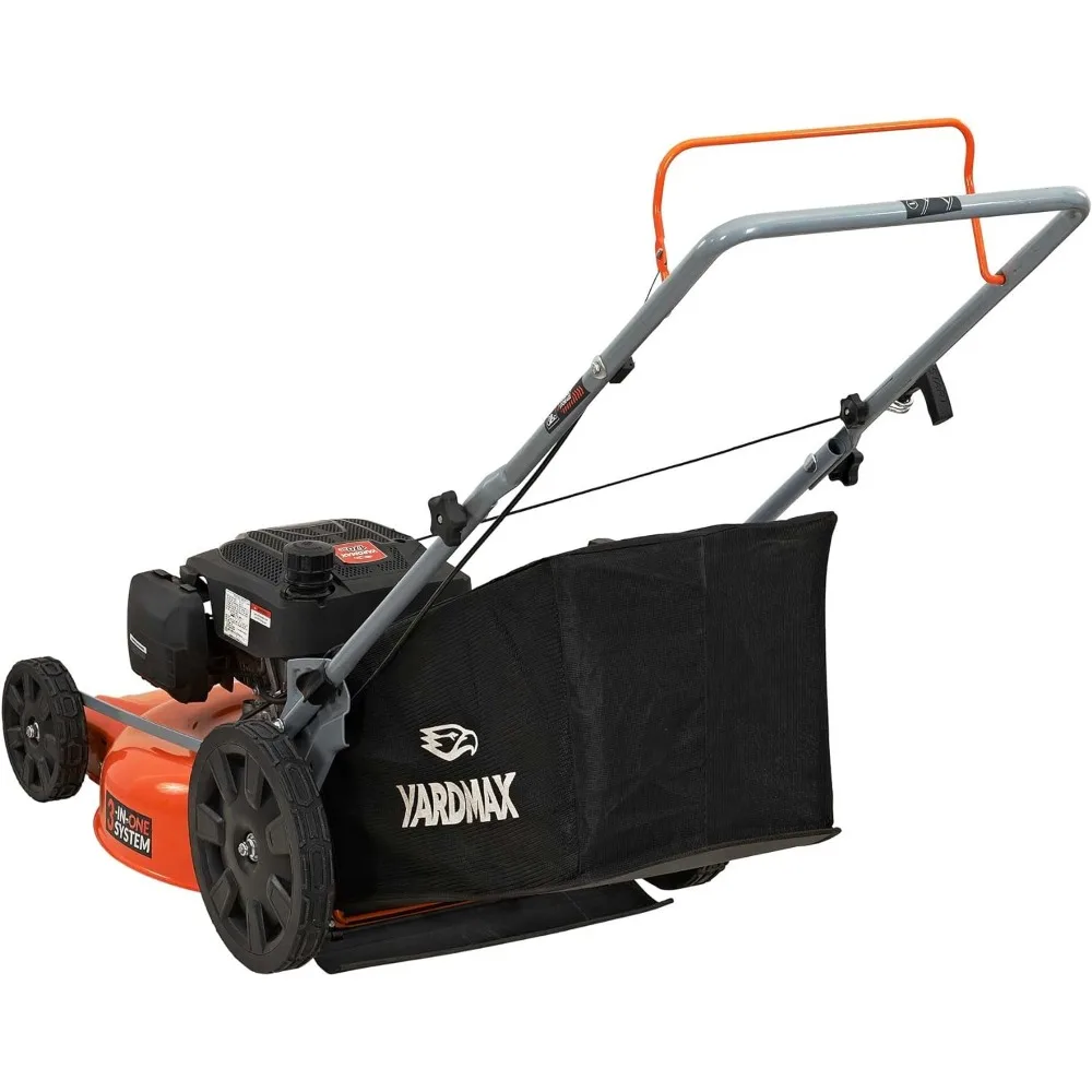 21 in. 170cc 3-in-1 Gas Walk Behind Push Lawn Mower High Rear Wheels Gas Lawn Mower
