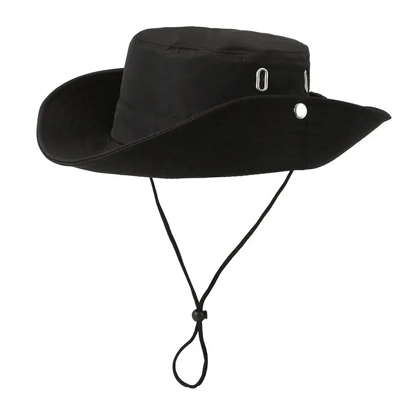 Men's Fisherman Hat Outdoor Mountaineering Sunshade Summer Large Brim Breathable Sunscreen Fishing Spring And Summer