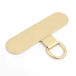 Universal Ultra - Thin Stainless Steel Phone Lanyard Tab - Durable Metal Replacement Strap Card Holder (Gold)