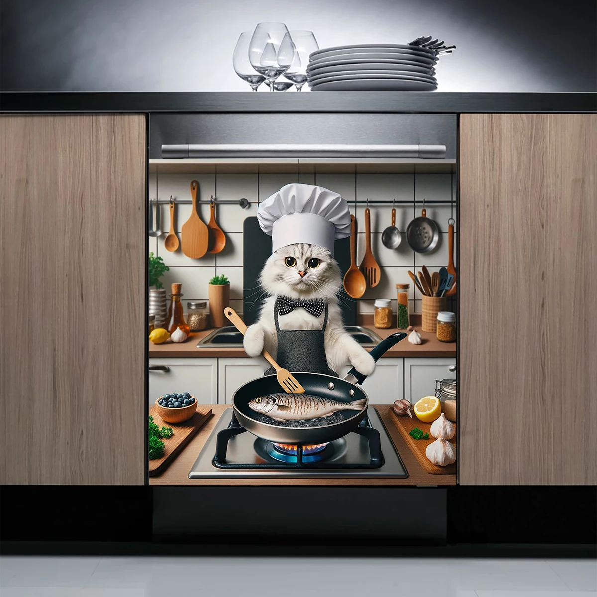 Cartoon-Tier-Design-Magnet, Kühlschrank-, Spülmaschinen- und Wandaufkleber, kein Kleber, magnetische Anziehungskraft, Weihnachtsdekoration, Kunst-Wandtattoos – Detail 32