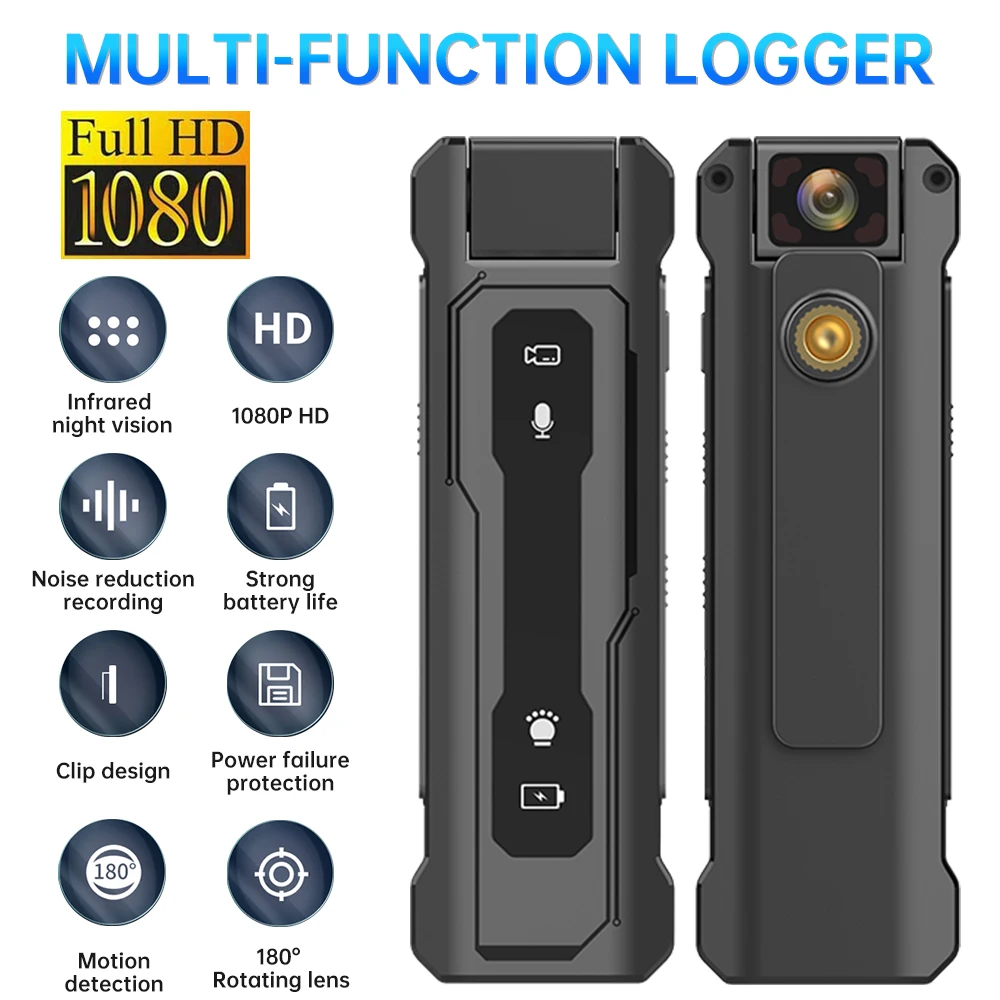 Videocamera Hd 1080P Mini Telecamera Da Esterno Per La Guida Di Sport Dv Con Clip Posteriore Videocamere Per Visione Notturna A Infrarossi Cam One Cli