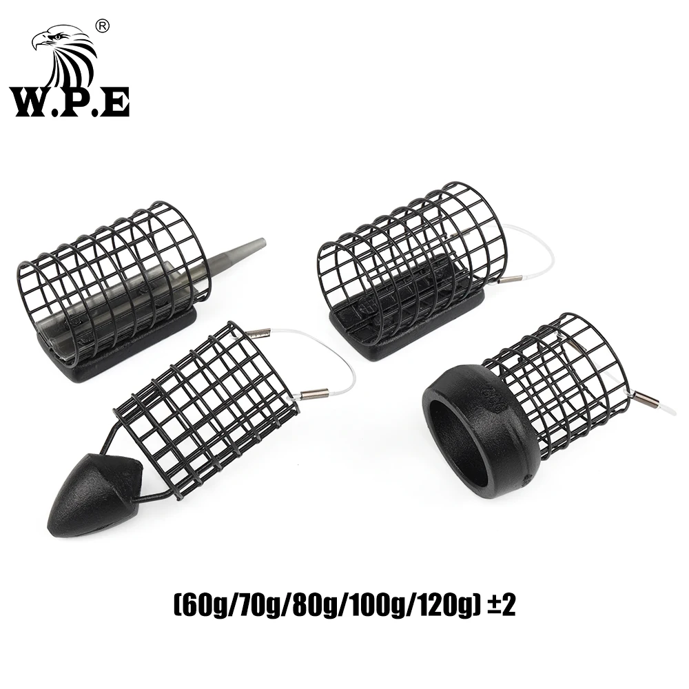 Cage feeder acier WPE 60-120g pour pêche carpe méthode feeder rig appâts longue distance