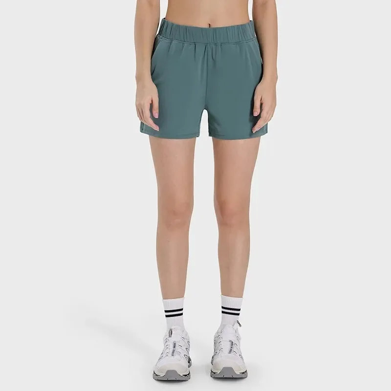 Lemon Mint Sense Water-cooled Quick-drying Breathable Outdoor Sports Running All-match Casual Three-point Shorts for Women