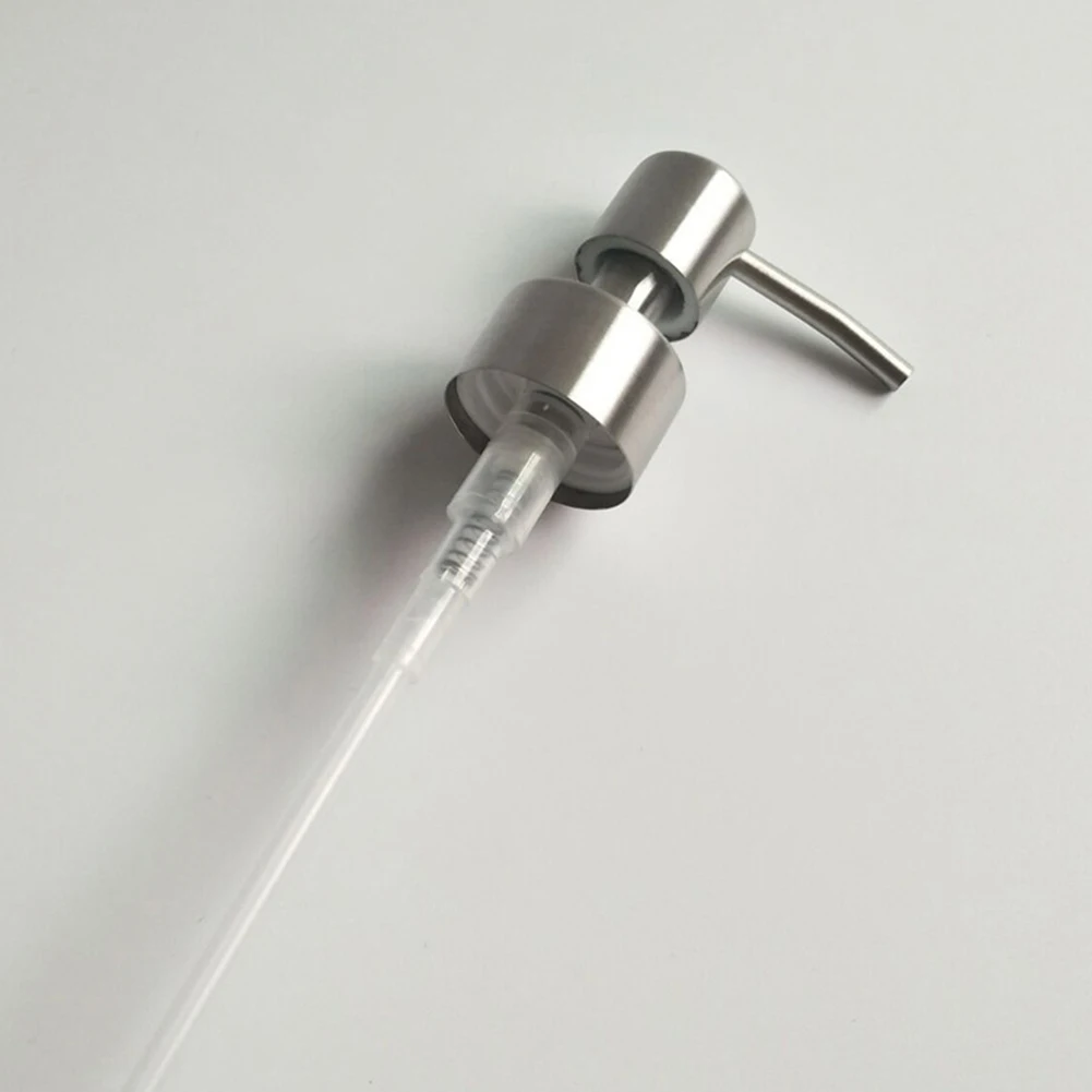 1pcs 304 Stainless Steel Pump Head Soap Dispenser Pressure Nozzle For 28mm Liquid Lotion Bottle Bathroom Kitchen Accessories soap dispenser