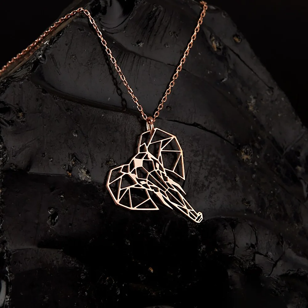 

Женское Ожерелье с металлической подвеской в виде слона ожерелья из нержавеющей стали Регулируемые Чокеры персонализированные ювелирные изделия подарки для друзей