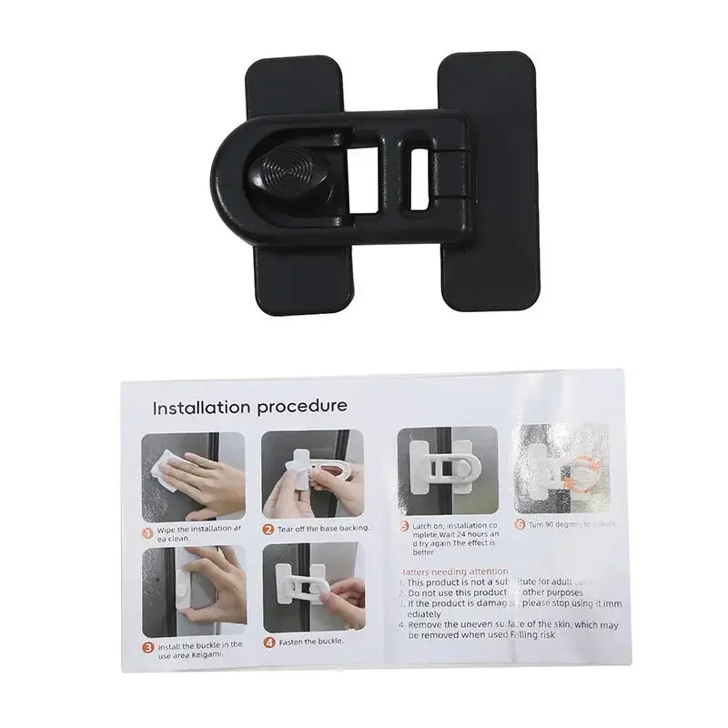 Cabinet Drawer Lock Refrigerator Door Latch Durable Plastic Baby Safety Lock Multifunction Kids Security Protection Useful