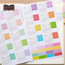 Étiquette autocollante calendrier mensuel 2022, étiquette autocollante pour Journal planificateur planificateur planificateur planificateur planificateur planificateur calendrier, papeterie coréenne, DIY bricolage 