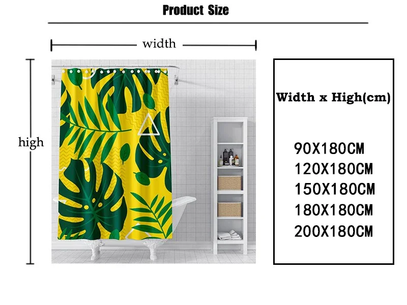 Modern Forest Shower Curtain Green Plant Tree Landscape Shower Curtain Bathroom Waterproof Bathroom Decor cortina de la ducha shower curtains