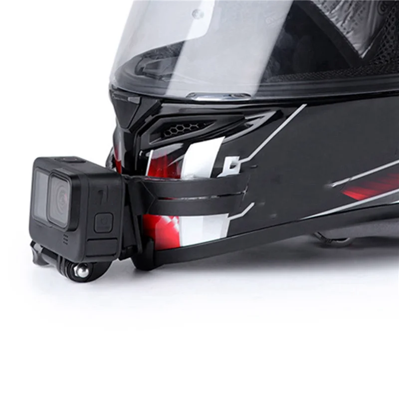 【세련된 디자인】 Gopro Hero 10 9 8 7 액션 카메라 액세서리용 오토바이 헬멧 턱 스탠드 마운트 홀더 3개
