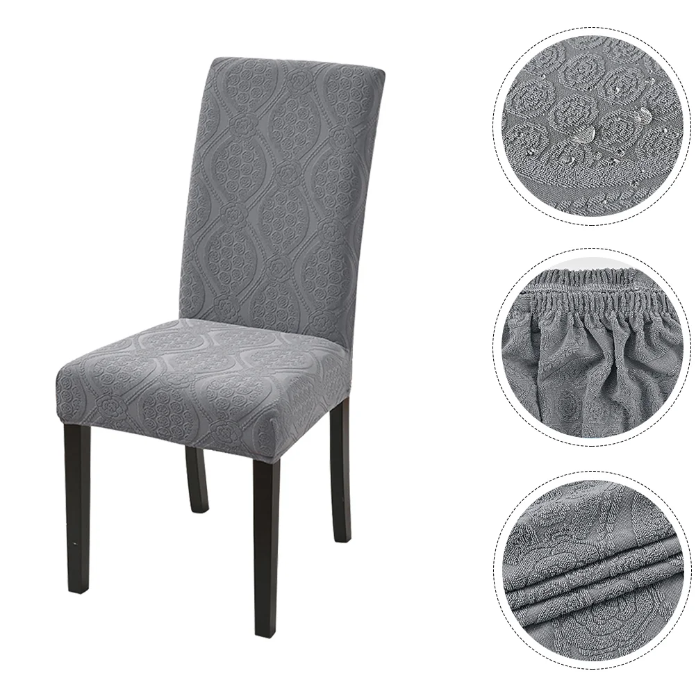 

Waterproof Chair Covers Jacquard Slip for Dining Room Seat Backrest Stretchable Protector