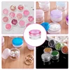 10PCS Empty 2g - 20g Travel Small Colorful Covers Clear Plastic Cosmetic Pot Jars With Lids For Face Cream Lip Balm Containers 6