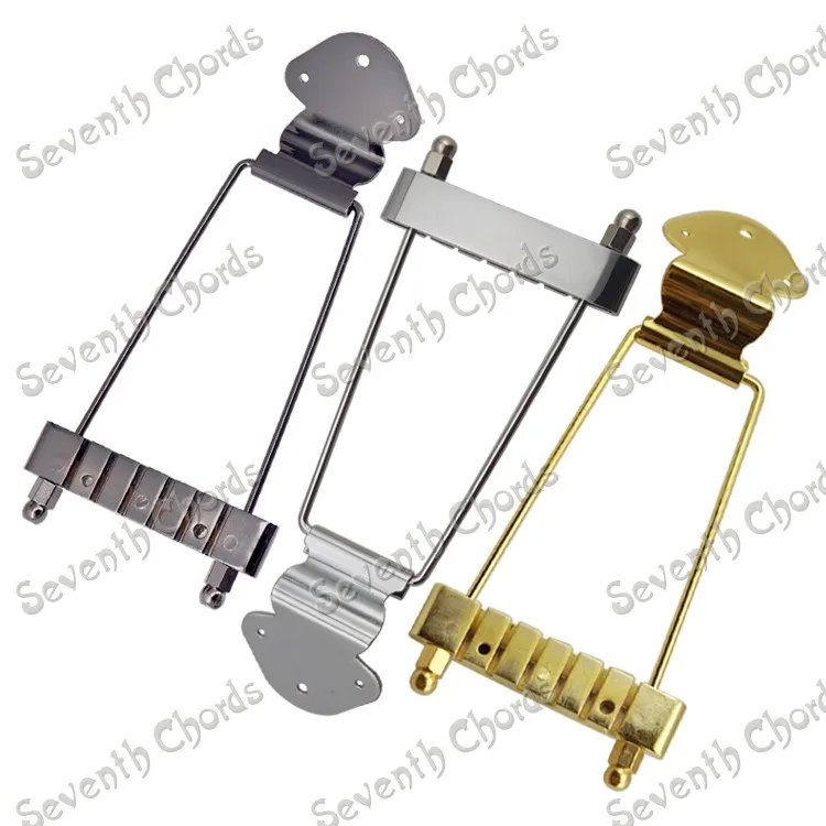 6 String Archtop Trapeze Tailpiece for Hollow Semi Hollow Guitar - Chrome - Black - Gold For Choose