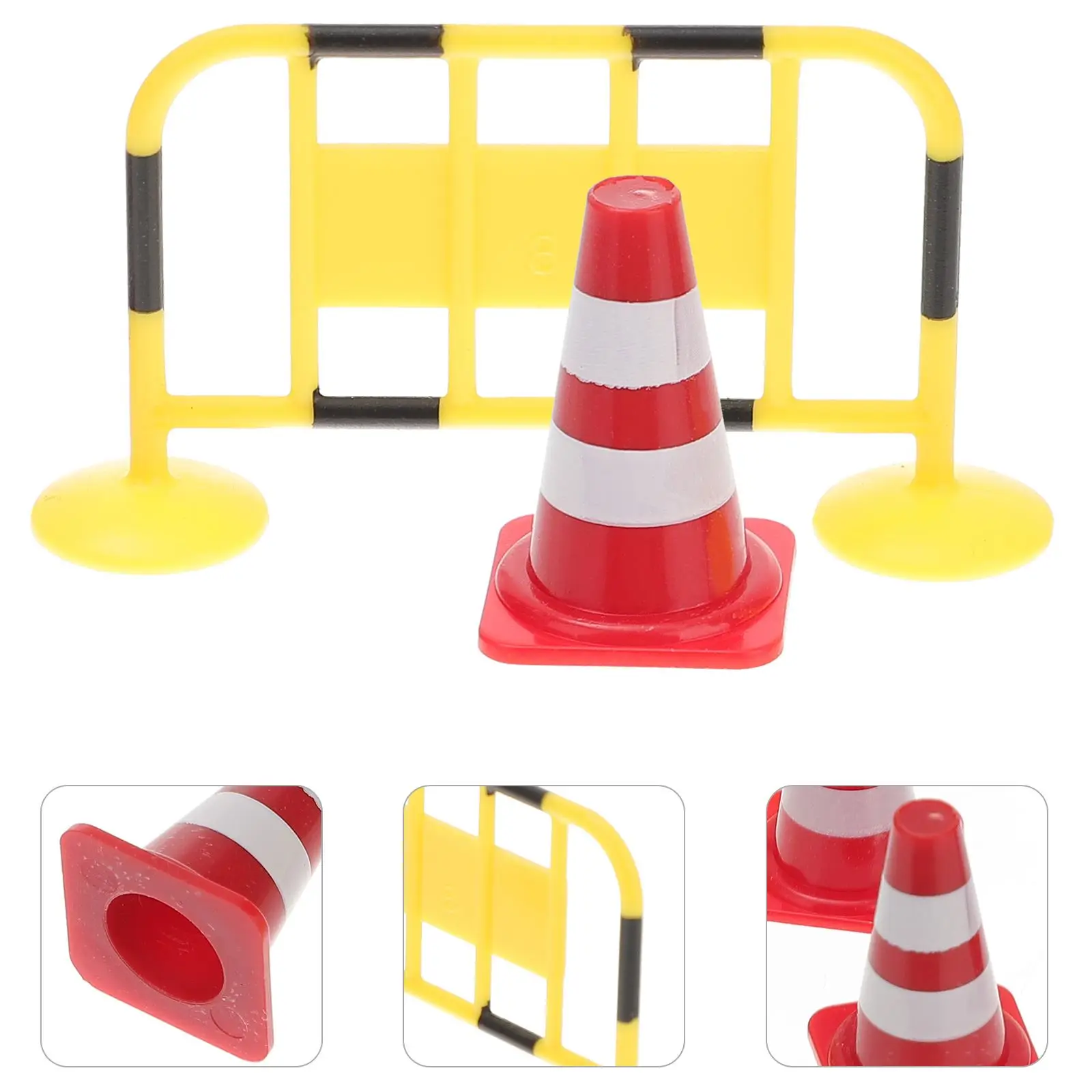 32pcs Kids Traffic Toys Mini Fence Roadblock Cones Educational Playthings Football Cones Traffic Cone Toy Kids Miniature Playset