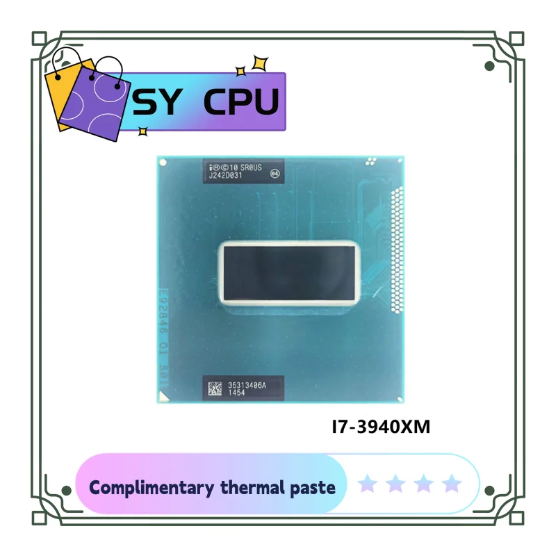 

Core i7-3940XM i7 3940XM SR0US 3.0GHz Used Quad-Core Eight-Thread laptop CPU Processor 8M 55W Socket G2 / rPGA988B