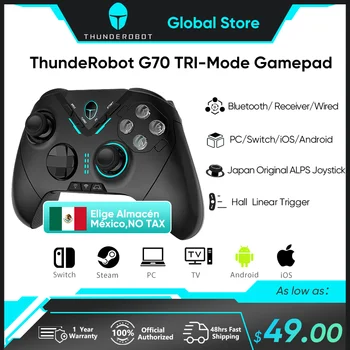 THUNDEROBOT G70 전문 게임 패드, 블루투스 무선 유선 진동 조이스틱 컨트롤러, 스위치 윈도우 PC 스팀 TV용