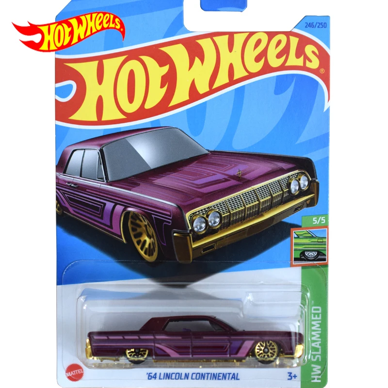 Original Hot Wheels Car 64 Lincoln Continental Kids Toys for Boys 1/64 Diecast Carro Model Children Brinquedos Gift C4982-246