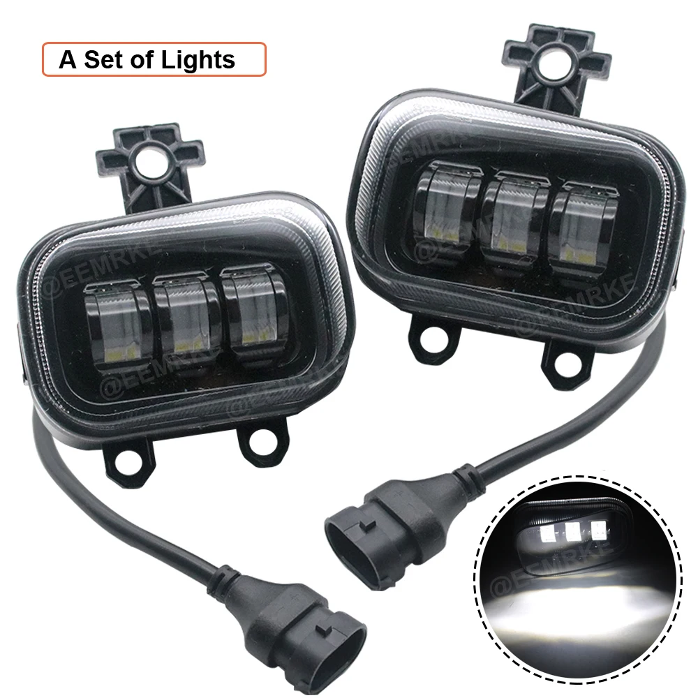 White or Yellow LED Fog Lights DRL 40W 12V for Renault Kardian 2023 2024 2025 2026 Front Factory Fog Lamp Replace Good Choice detail image 2