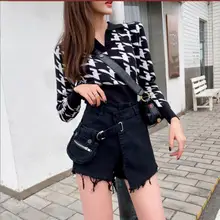 

2022 Sexy Jeans Black Women Spring Summer Denim Skirt Shorts Skinny Tassel High Waist Wide Leg Female Shorts Jeans With Bag Jb74