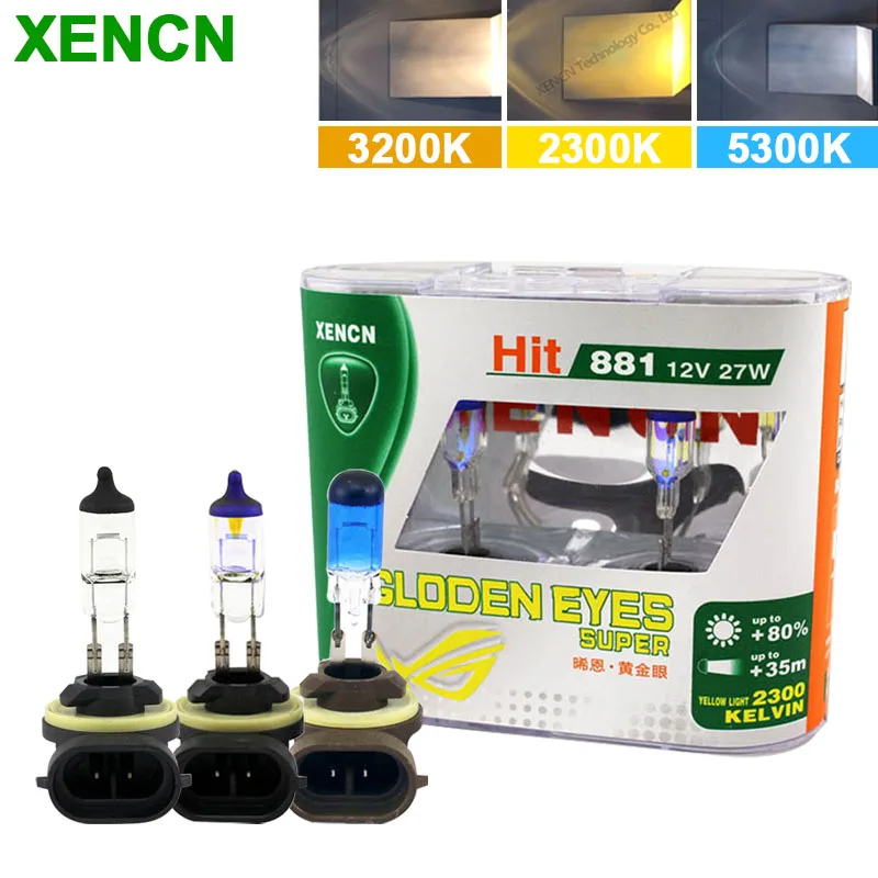 

XENCN 881 12V 27W Original Car Fog Lamp 2300K Yellow Light 3200K Standard Lamp 5300K Xenon White OEM Halogen Auto Headlight,Pair