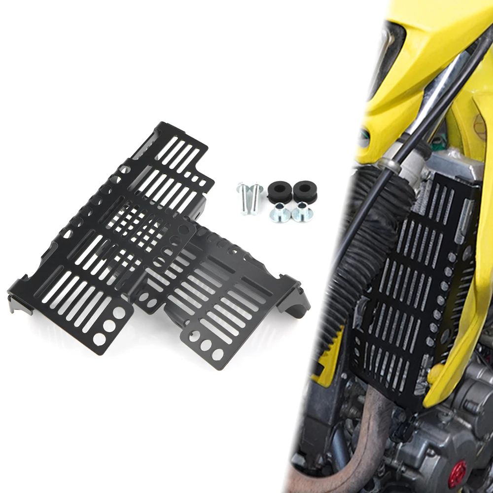 Motorcycle Radiator Protector Guard Oil Cooler Grill Cover Fit For Suzuki DRZ400 DR-Z 400 400S 2000 UP DRZ400SM Silver Black