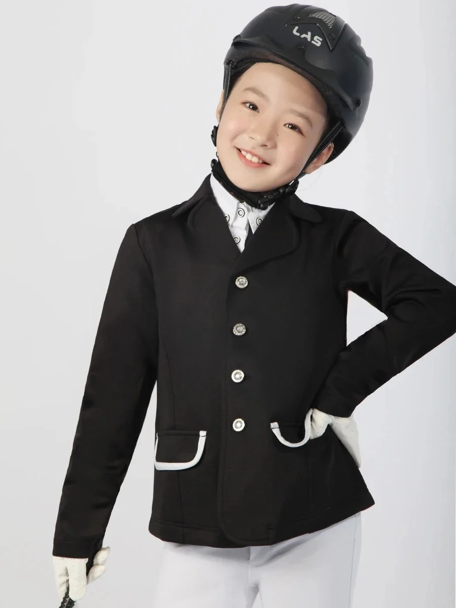 New Horse Riding Jacket For Kids Clothes Children Professional Coat Blazer Top Boys Girls Horseback Rider Equestrian Equipment 2