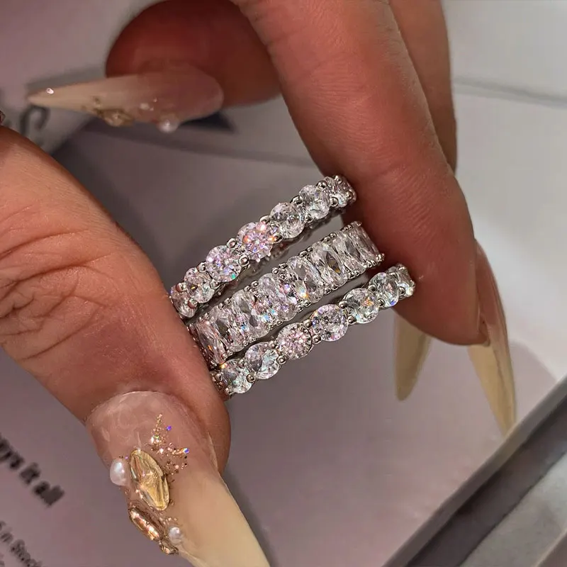 ZAKOL Brand Geometric AAA Cubic Zirconia Engagement Ring for Women Shining Brilliant CZ Proposal Wedding Jewelry 1