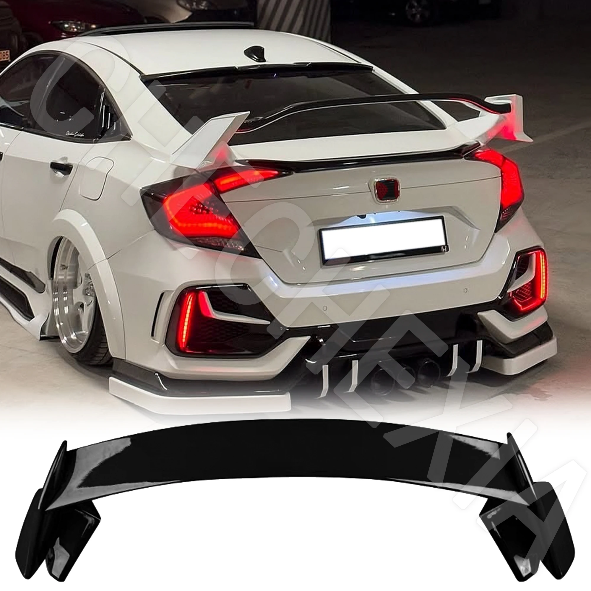 For 2016-2020 Honda 10th Generation Civic FC1 FC7 Sedan Upgrade TYPE-R Style Spoiler ASB Material Trunk Lid Aerodynamic Kit Wing 1