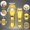 HATTEKER Professional Hair Clippers for Men, Cordless Metal Barber Clippers and Trimmers Set, Clippers for Hair Cutting Kit 5