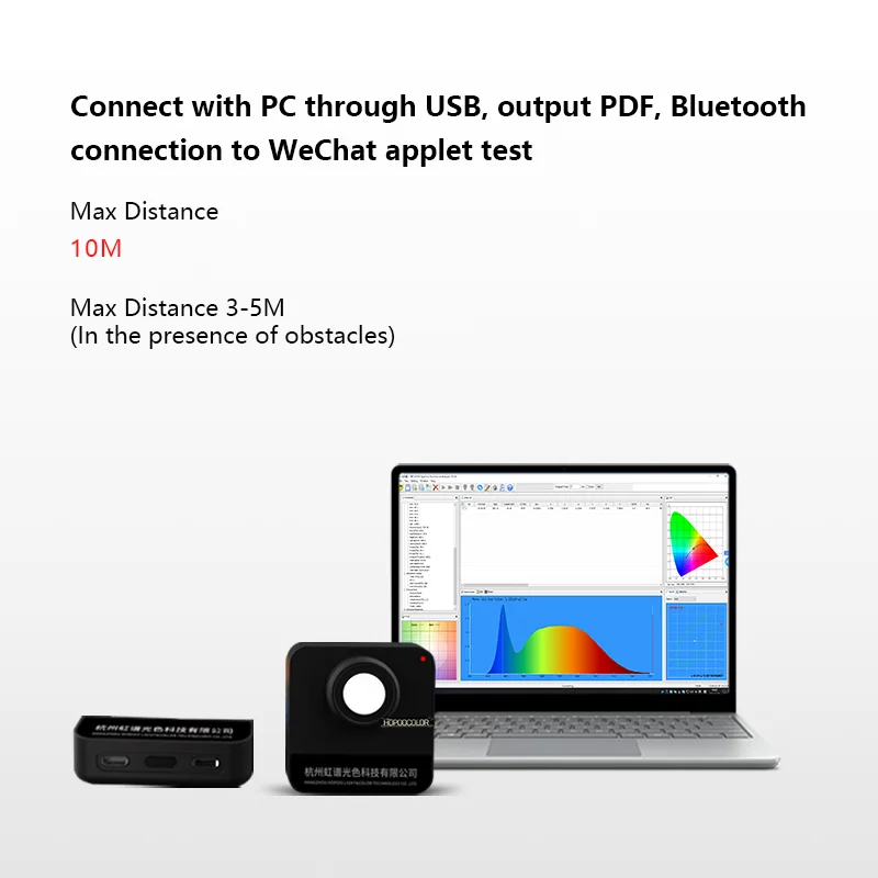 HPCS-310 CCT CRI Meter LUX Spectrum Analyzer PC software Phone Application