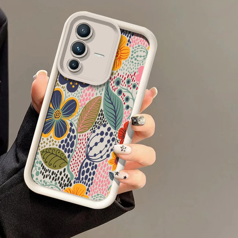Colorful Flowers Silicone Shockproof Phone Case
