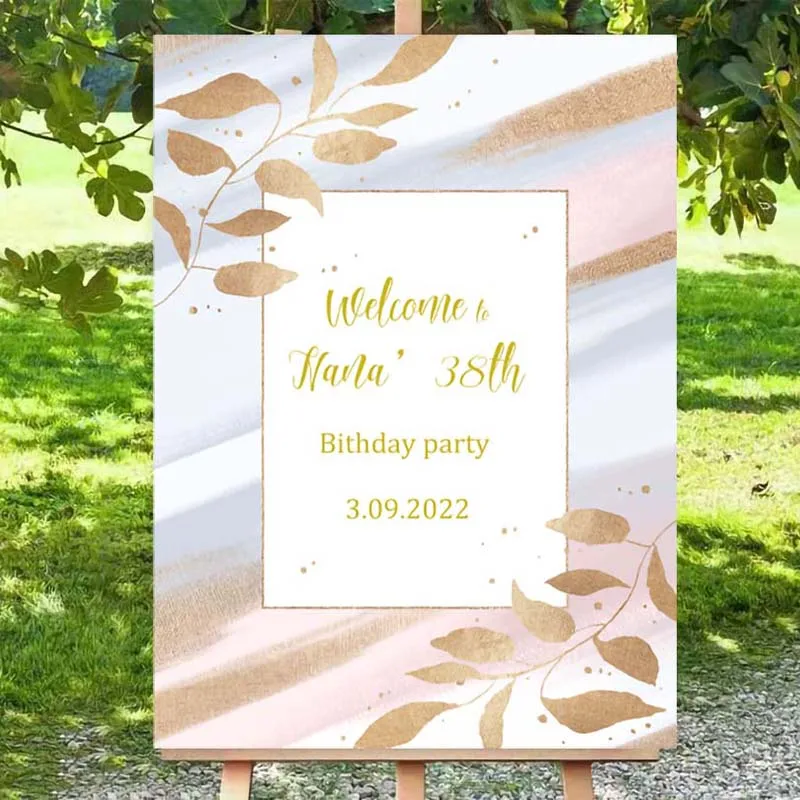 

customized welcome to my birthday party sign suprise for girlfriend boyfriend brother custom lady 30th birth outdoor decorations