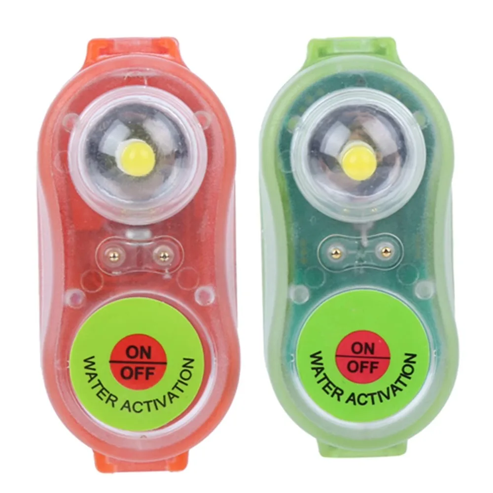 2pcs 방수 LED 구명조끼 라이트 자체 점등 경량 비상 신호등 야외용 LED 안전등