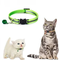 Cat Collar Personalized Nylon Dog Collar Night Safety Adjustable Reflective Dog Leash Pet Necklace For Puppy And Cat Accessories 2
