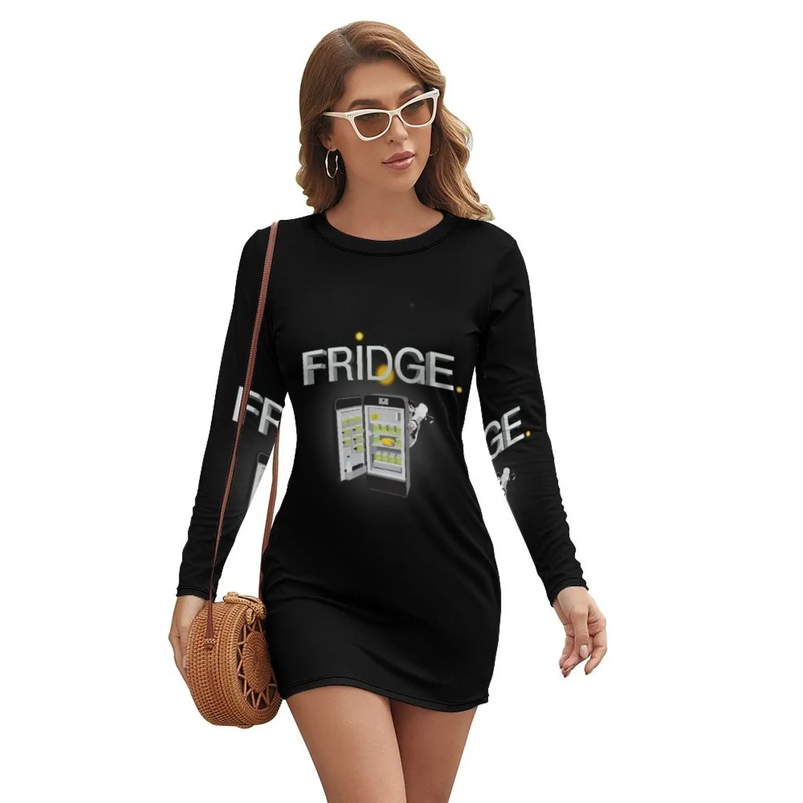 

FriDge'...The Appliance of Science! Long-sleeved Dress Women's summer dress evening dress women long women summer